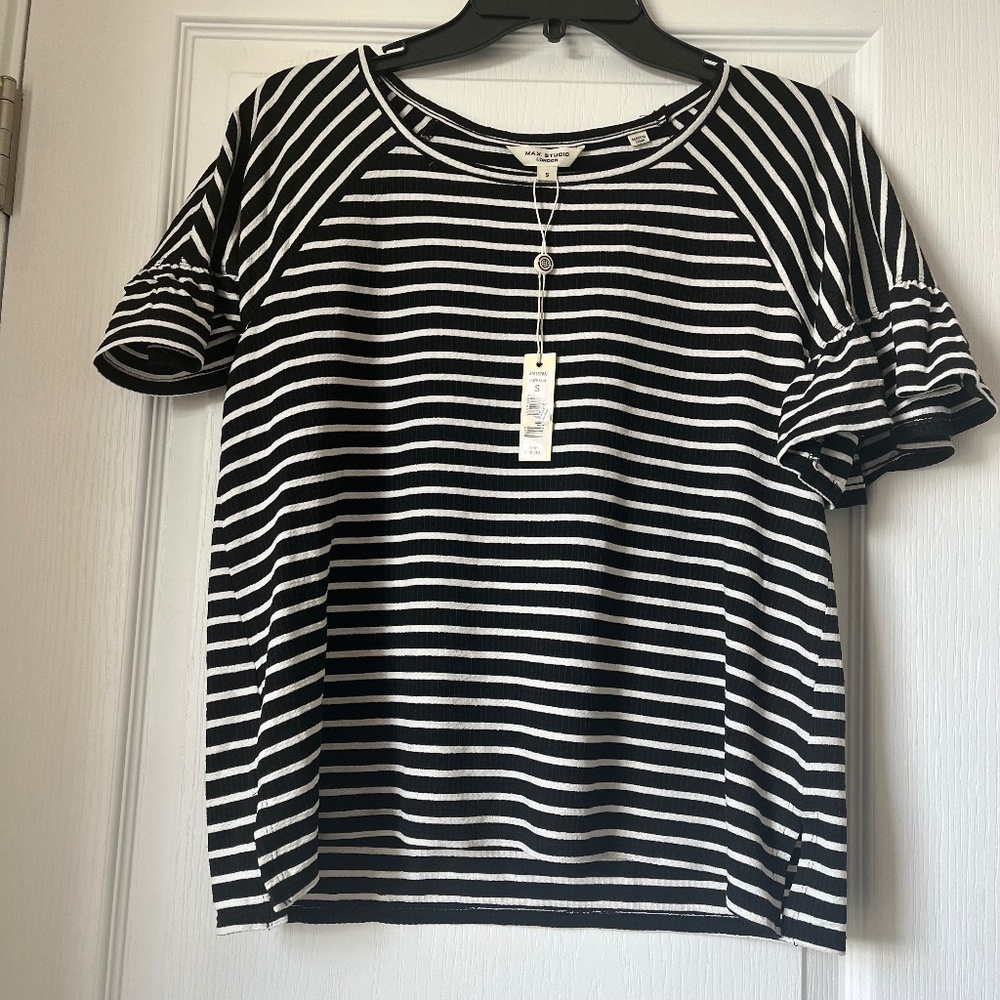 New Women’s Max Studio Top Black/White Size S